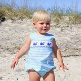 Pacific Whale Smocked Mint Stripe Sun Bubble