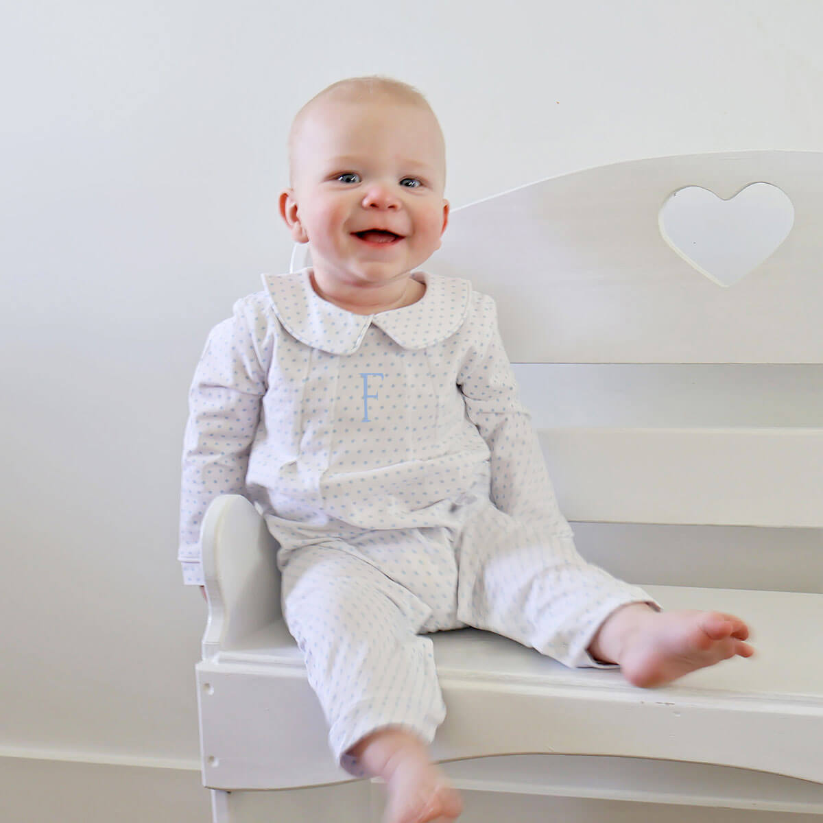 Blue Polka Dot Romper