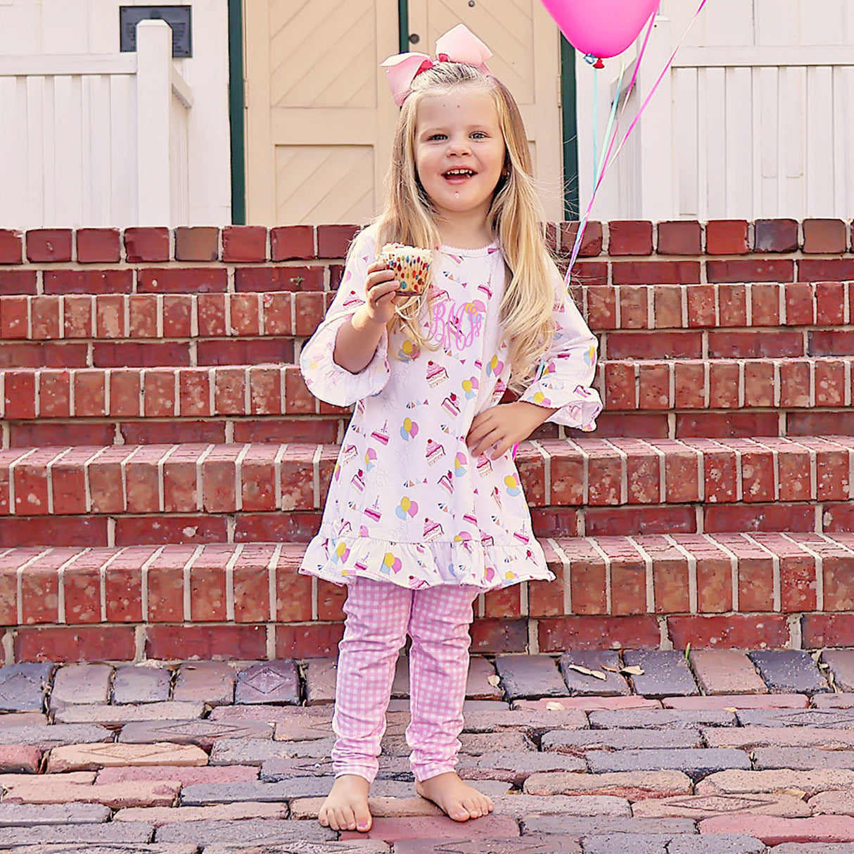 Birthday Cake Long Sleeve Milly Legging Set