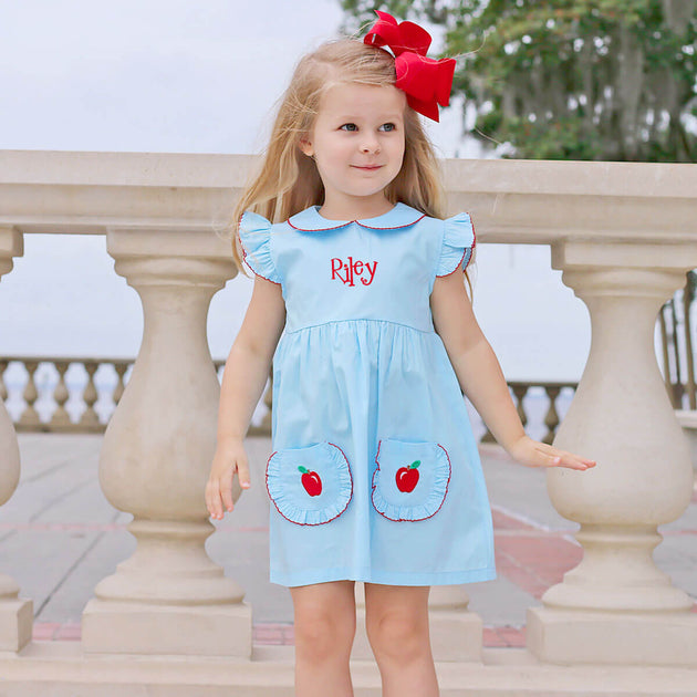 Apple Caroline Blue Dress – Classic Whimsy