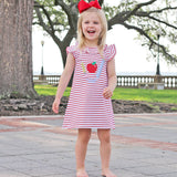 School Supplies Red Stripe Knit Dress