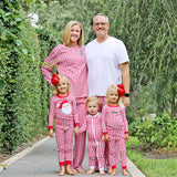 Red Gingham Knit Women's Pajamas