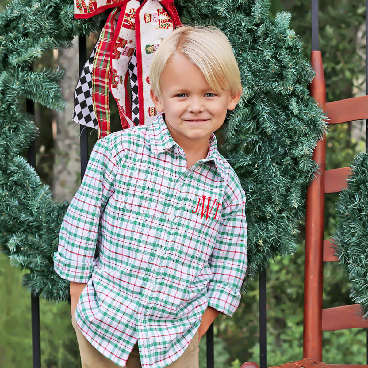 Matching Sibling Smocked Christmas Outfits Classic Whimsy