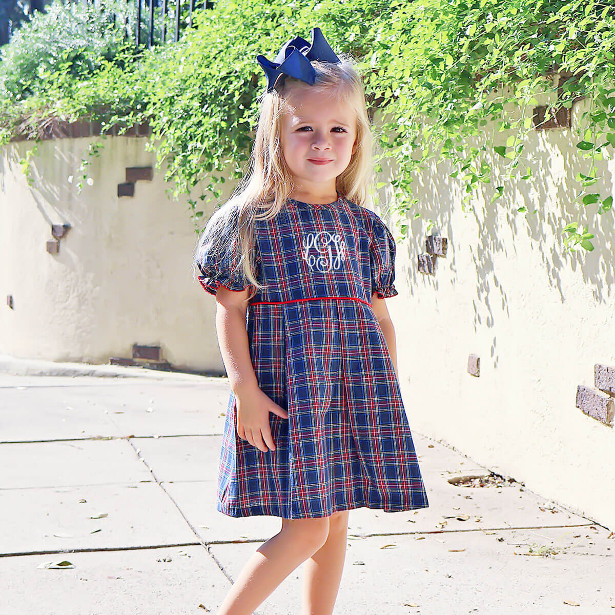 Royal Plaid Pleated Dress – Classic Whimsy