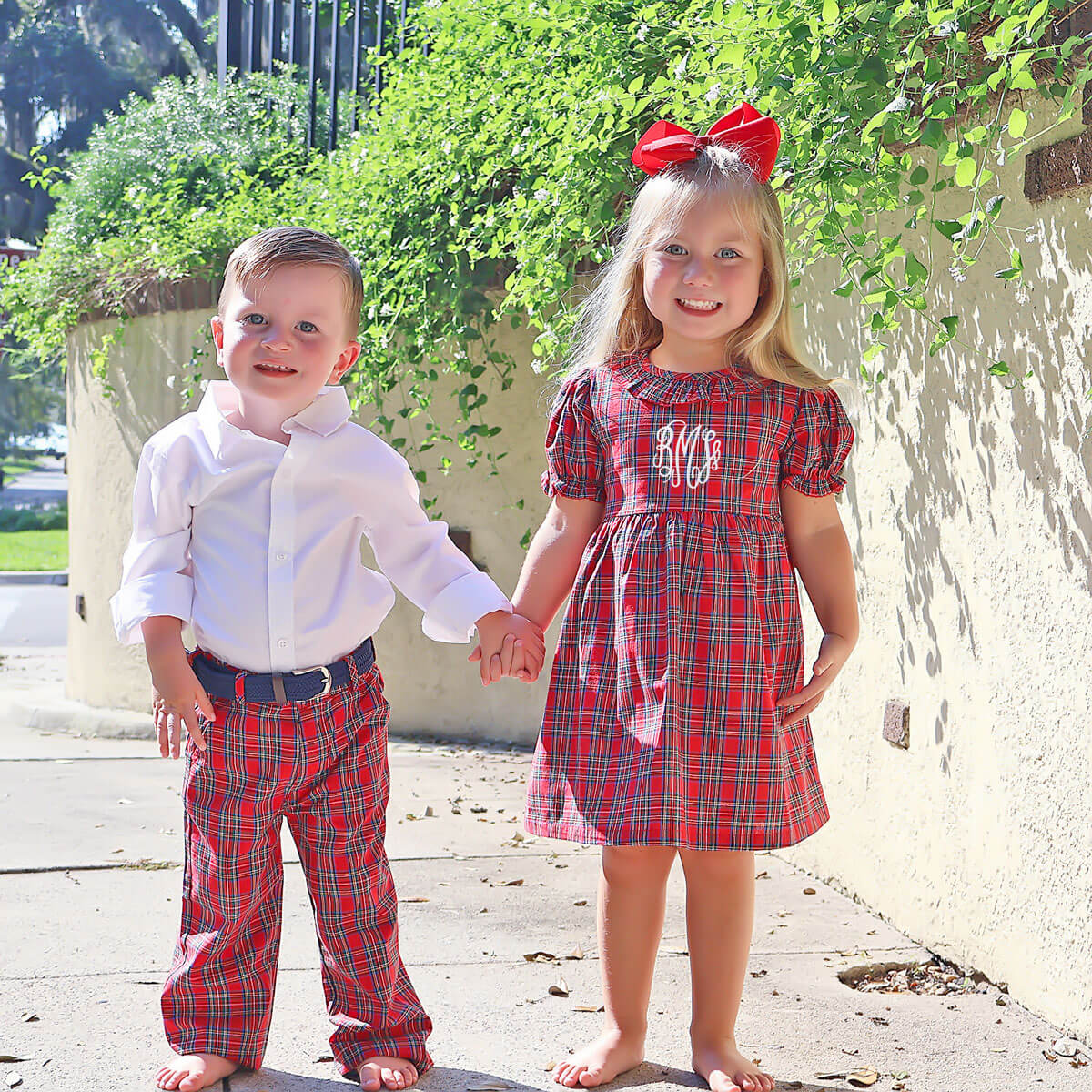 Westmount Plaid Red Sash Dress