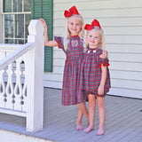 Christmas Eve Plaid Sash Dress