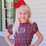 Christmas Eve Plaid Sash Dress