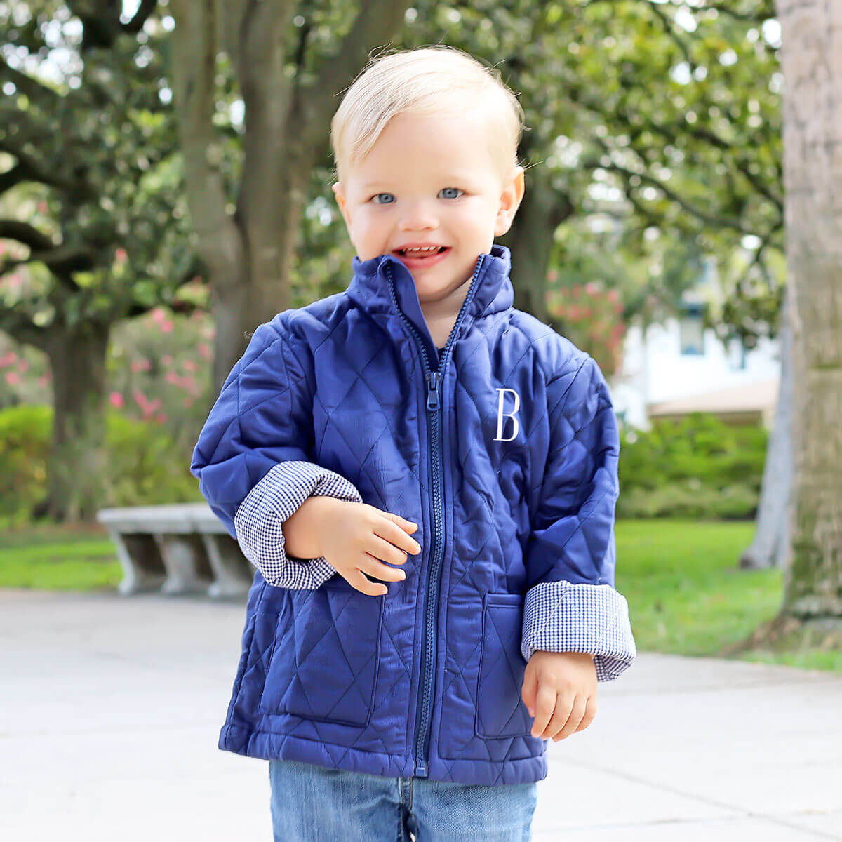 Navy quilted coats best sale