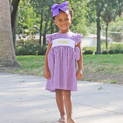 Purple Check Avery Dress