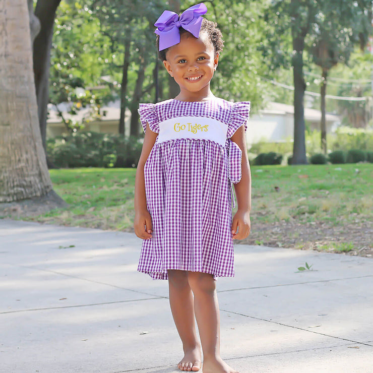 Purple Check Avery Dress
