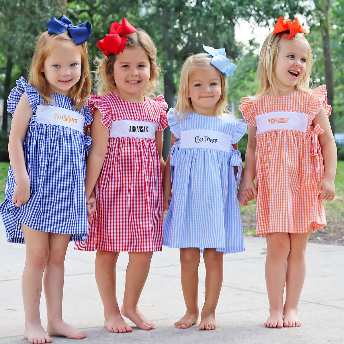 Orange Gingham Avery Dress