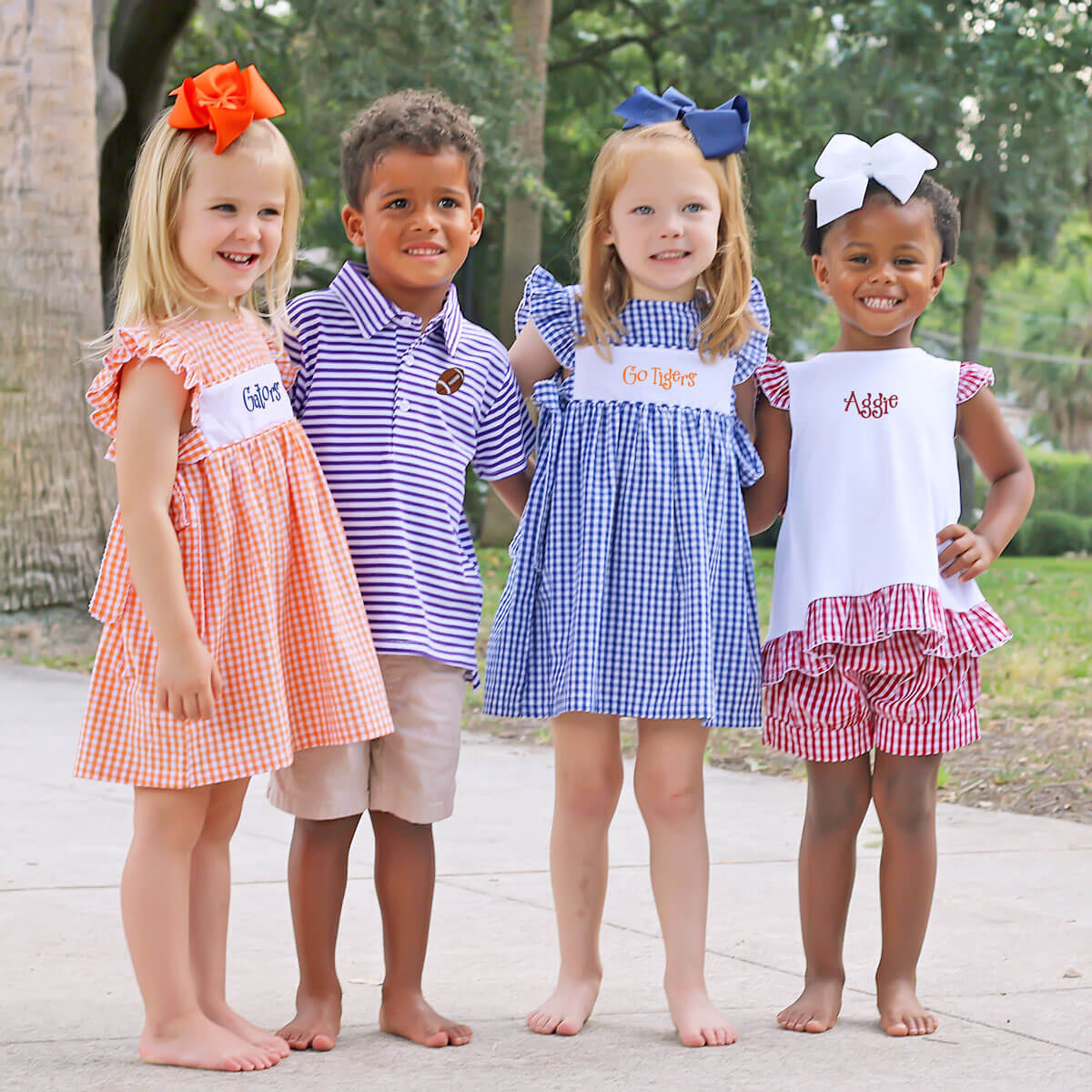 Orange Gingham Avery Dress