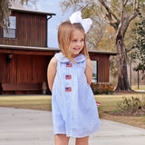 Flag Light Blue Gingham Jane Dress