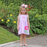 Garden Flower Pink Seersucker Alaia Dress