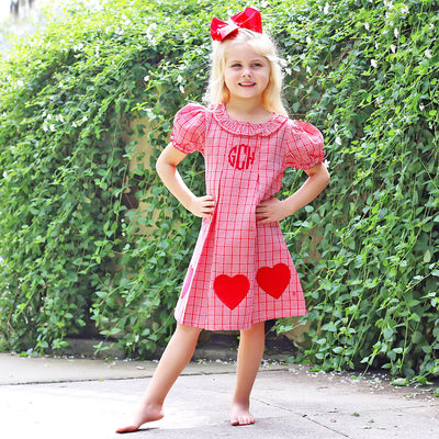 Sweet Valentine Red Plaid Chloe Dress