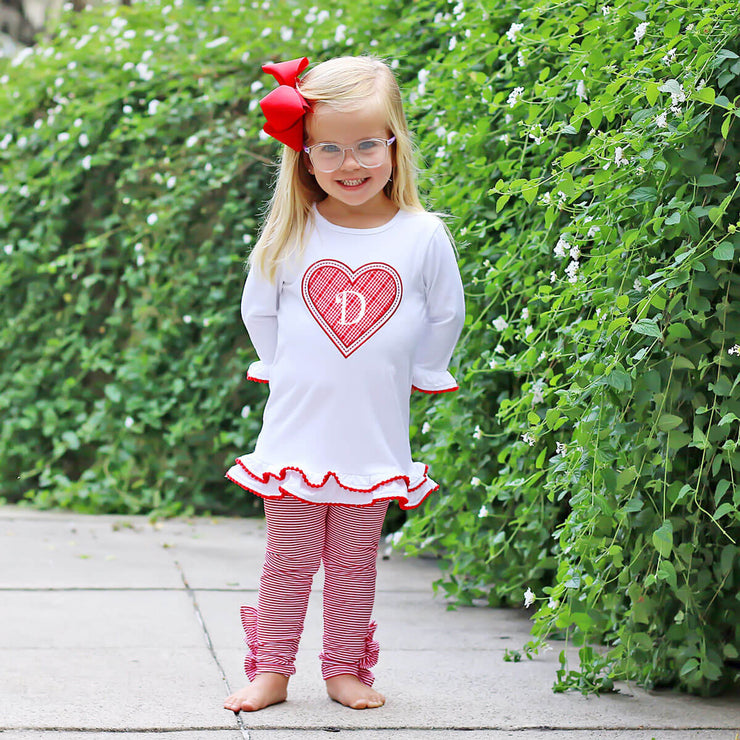 Happy Heart Red Milly Legging Set