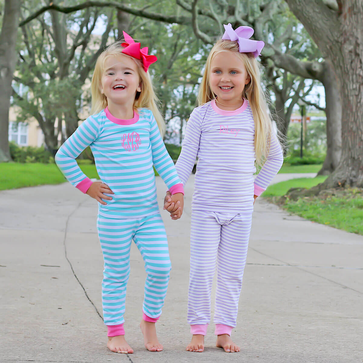 Purple and White Stripe  Pajamas