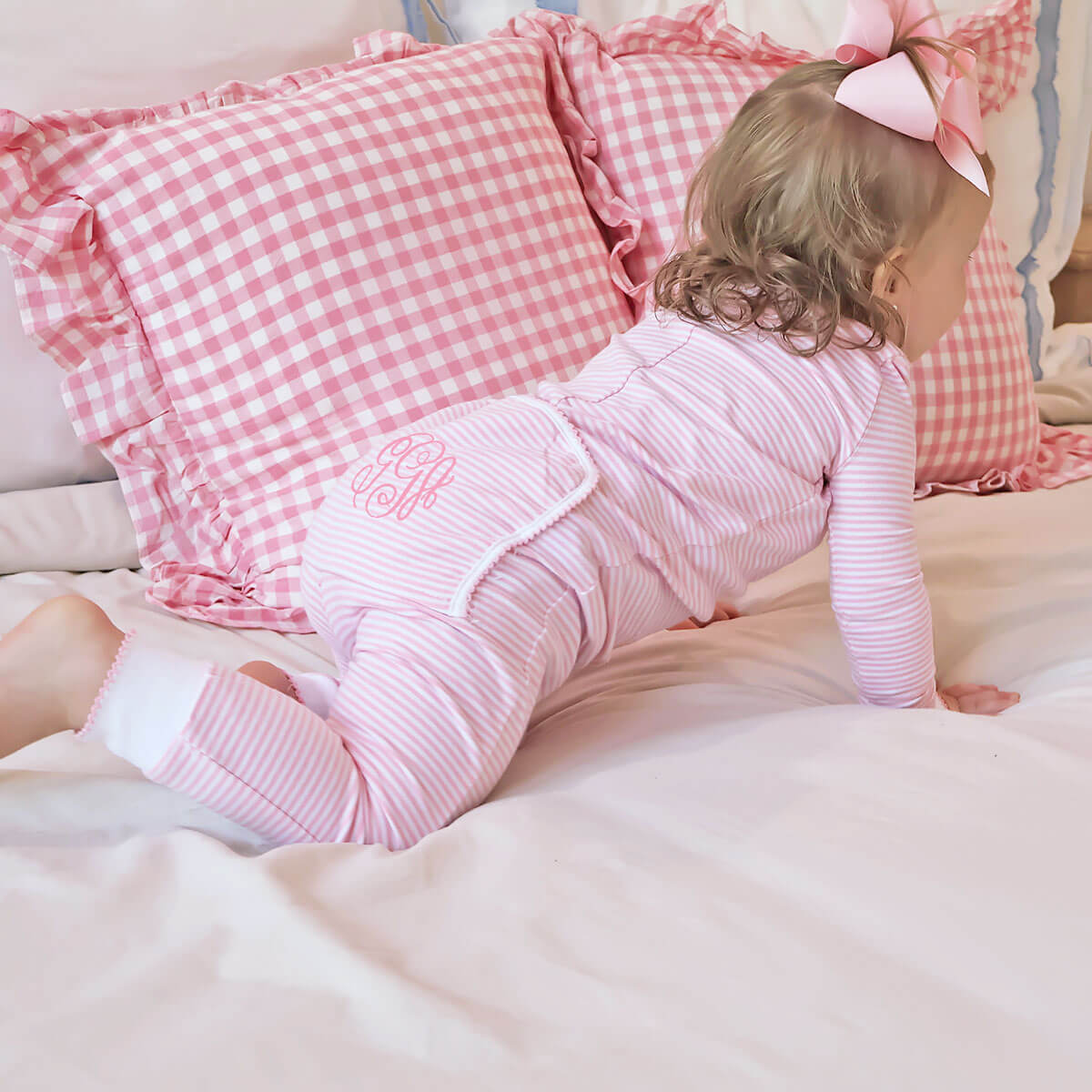 Pink Stripe Zip Sleeper