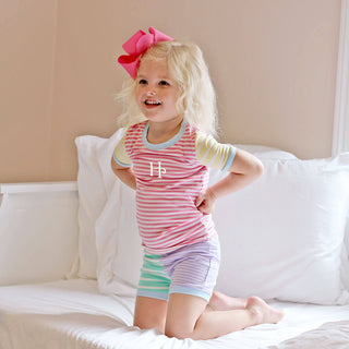 COLORBLOCK GIRL SHORT PAJAMAS
