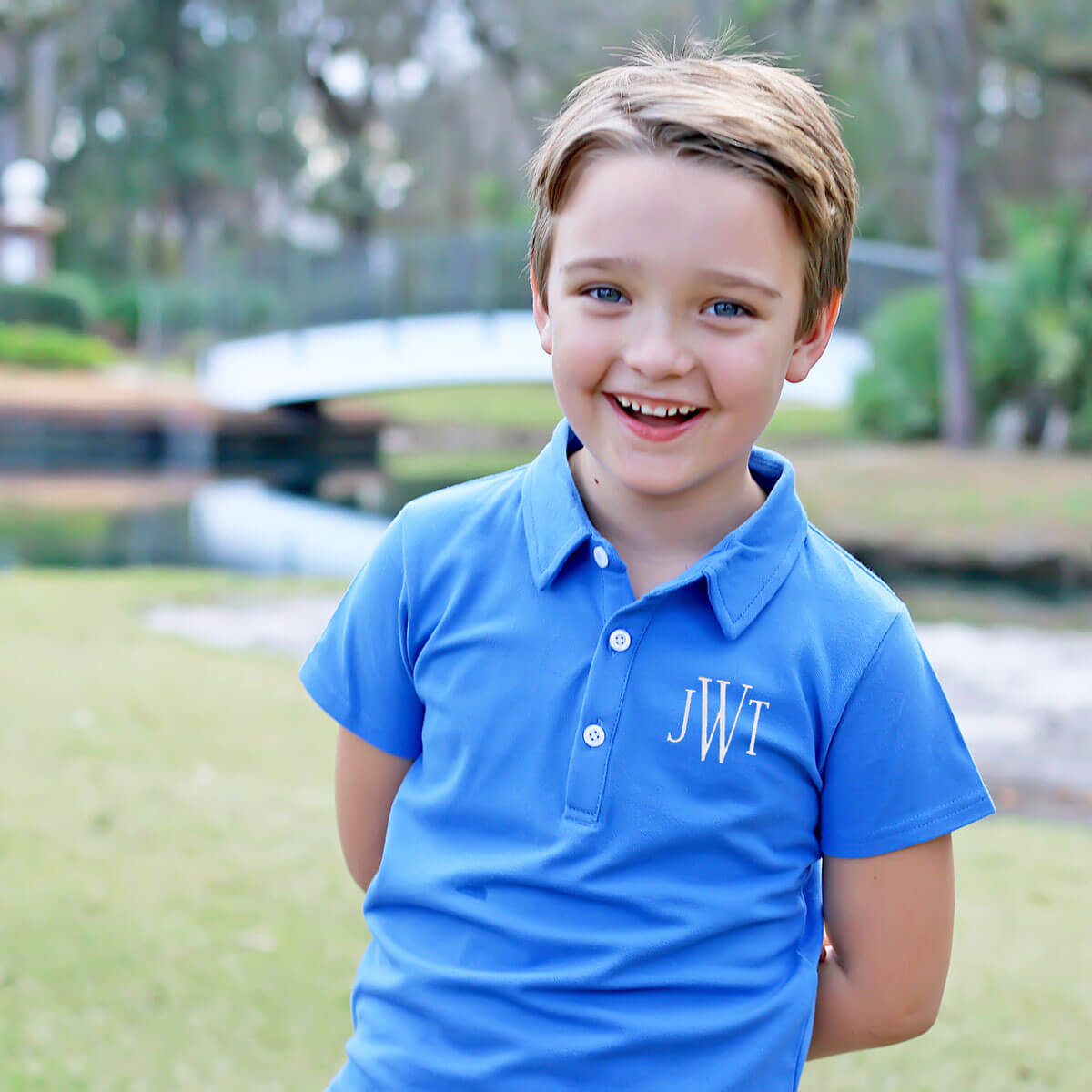 Blue Pique Polo Shirt – Classic Whimsy