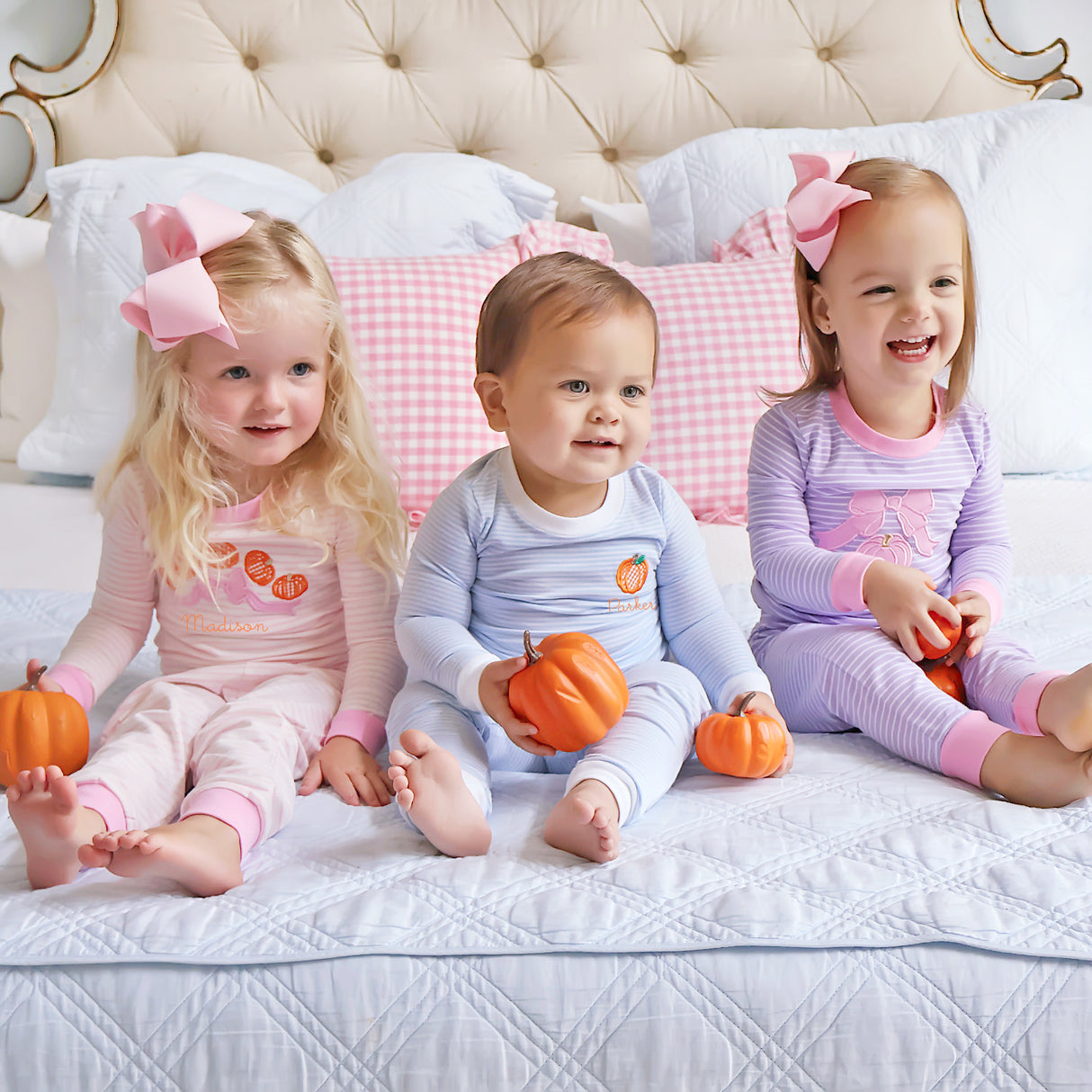 Pumpkin Blue Stripe Pajamas