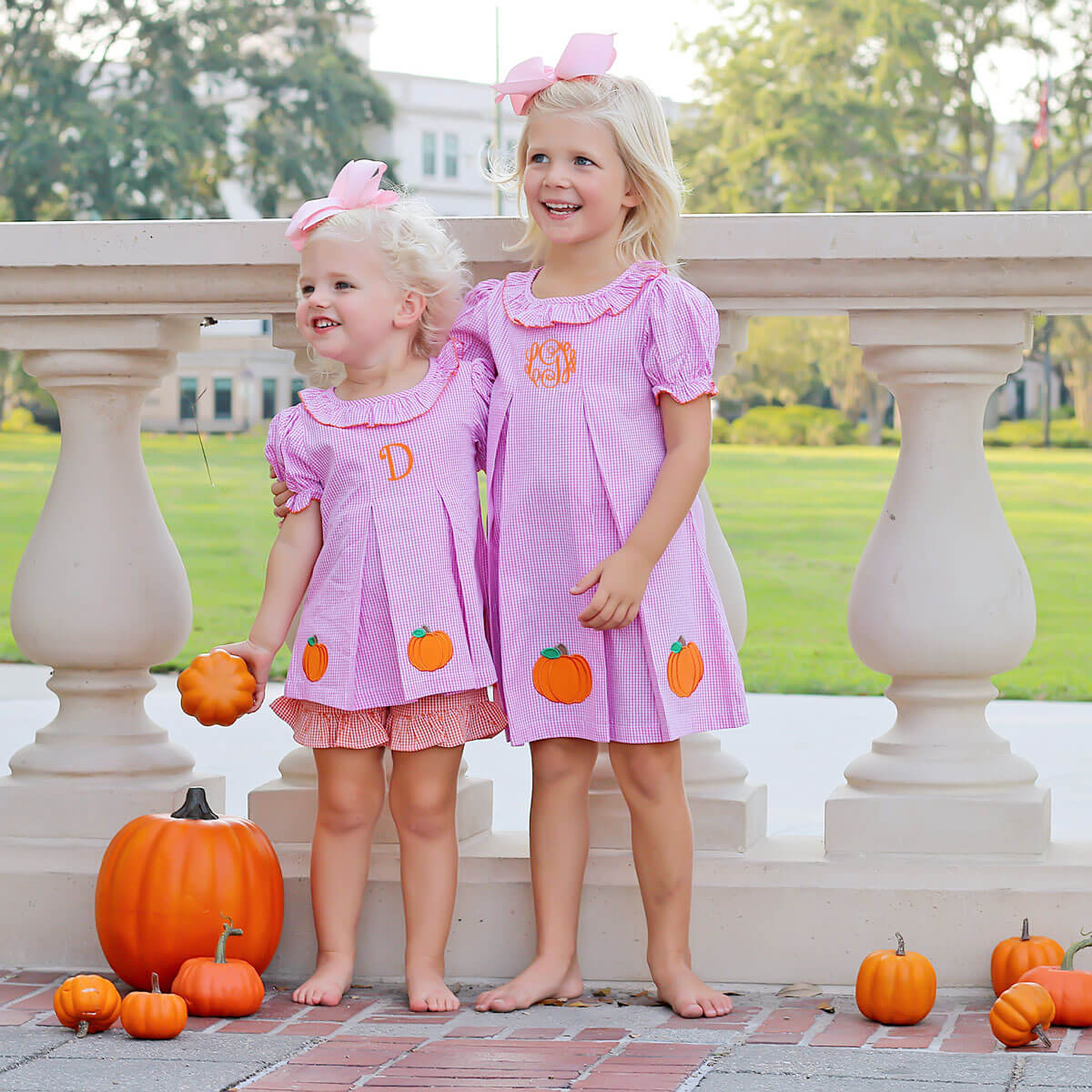 Sweet Pumpkin Pink Gingham Chloe Dress