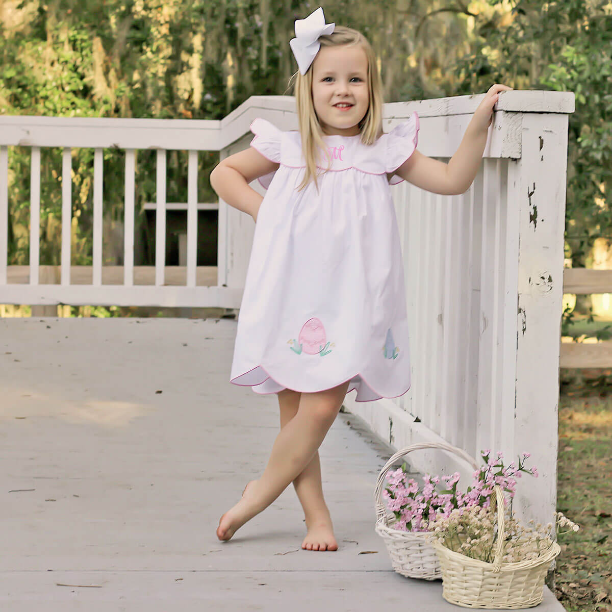 Precious Easter Eggs White Amelia Dress