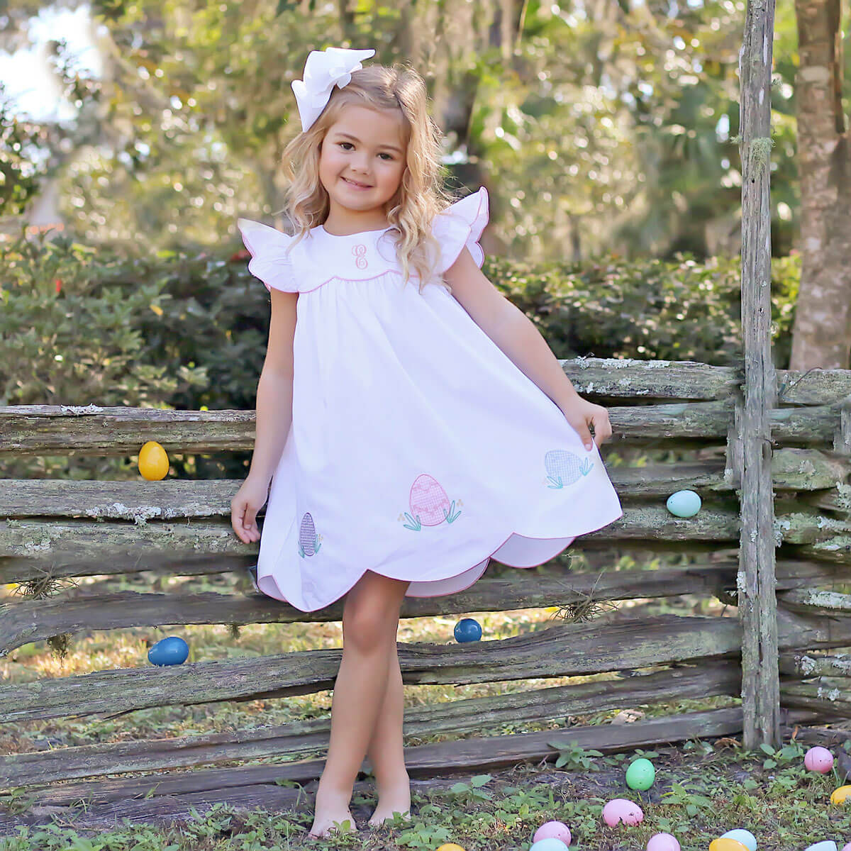 Precious Easter Eggs White Amelia Dress