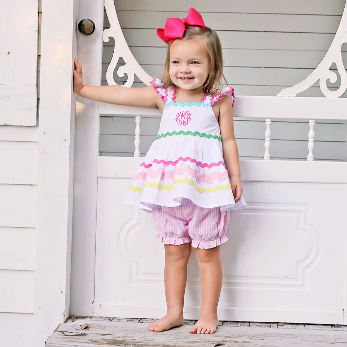 Rainbow Ric Rac Tiered Ruffle Bloomer Set – Classic Whimsy