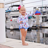 Watercolor Sailboat Rash Guard Set