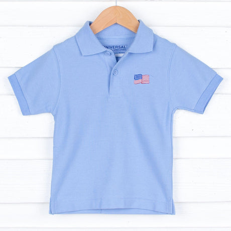 Flag Short Sleeve Polo Shirt