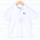 Flag Short Sleeve Polo Shirt