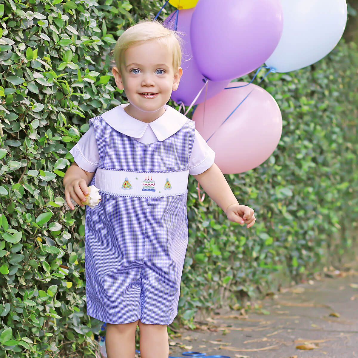 Birthday Smocked Royal Jon Jon by Classic Whimsy - Boys Jon Jons