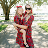 Portland Plaid Red Mom Dress