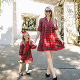 Portland Plaid Red Mom Dress