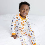 Halloween Print Pajamas Orange Trim