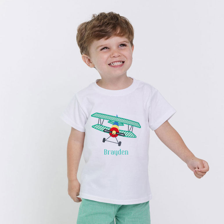 Airplane White Short Sleeve Shirt