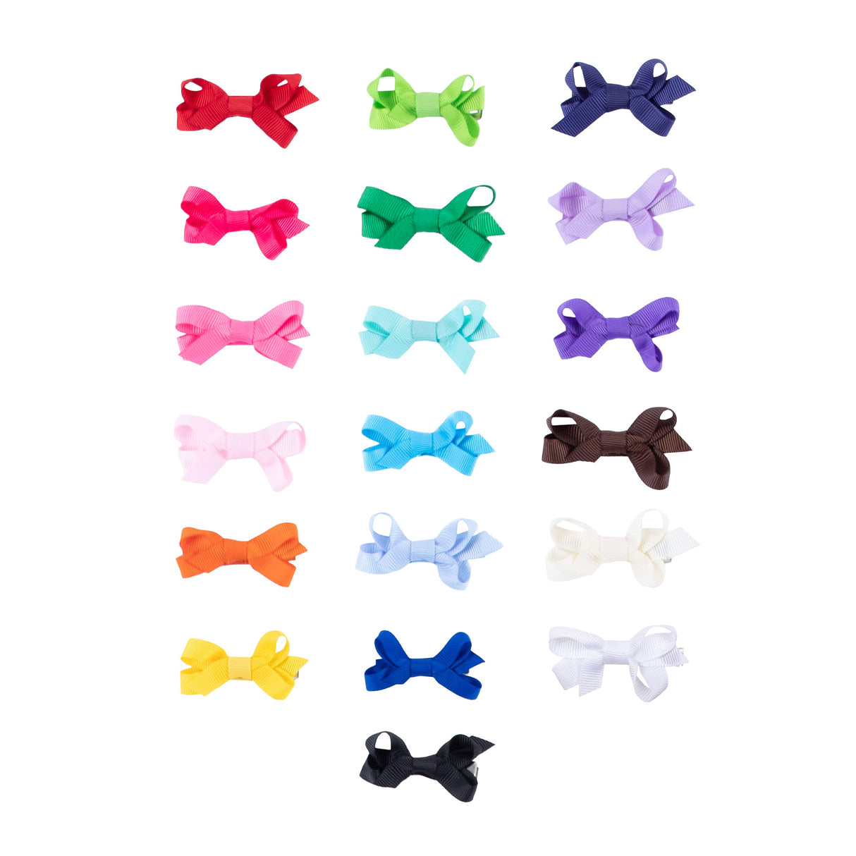 Grosgrain Ribbon Hair Bow Pack (One of Each Color)