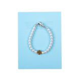 Gold Cross Pearl Bracelet