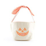 Pumpkin Canvas Small Halloween Basket