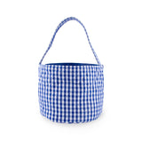 Gingham Quilted Bucket Basket
