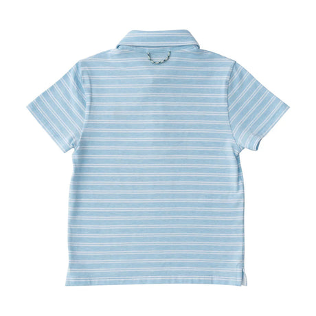 Clear Sky Stripe Short Sleeve Performance Polo