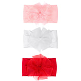 Organza Bow on Nylon Baby Headband