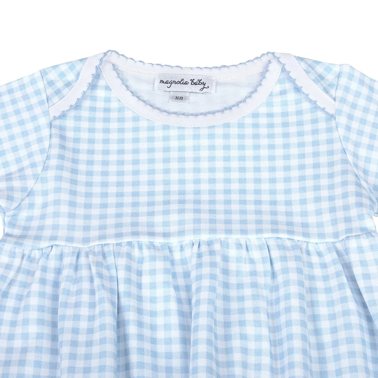 Mini Checks Knit Gathered Gown