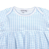 Mini Checks Knit Gathered Gown