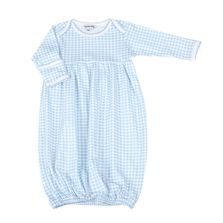 Mini Checks Knit Gathered Gown