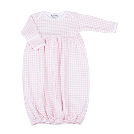 Mini Checks Knit Gathered Gown