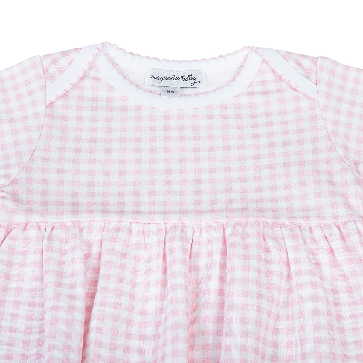 Mini Checks Knit Gathered Gown