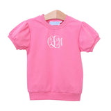 Landry Puff Sleeve Pink Top