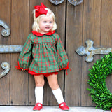 Christmas Green Plaid Lillian Bloomer Set